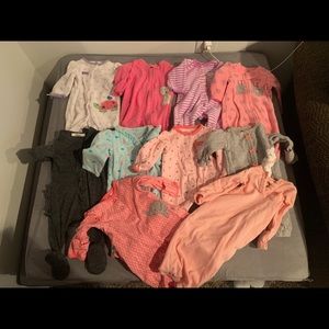 Newborn girls sleeper lot